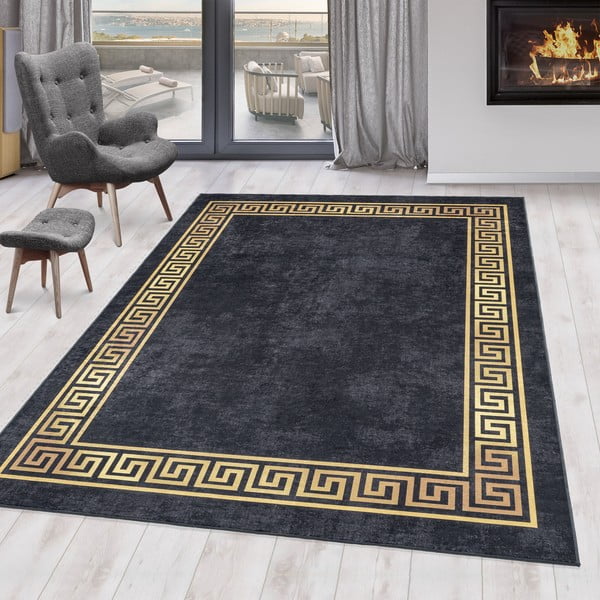 Antracitno siva pralna preproga 120x170 cm Fiesta – Ayyildiz Carpets-image-1