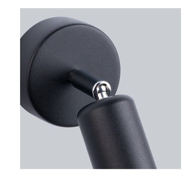 Črna stenska svetilka ø 6 cm Brando – Sollux-image-3