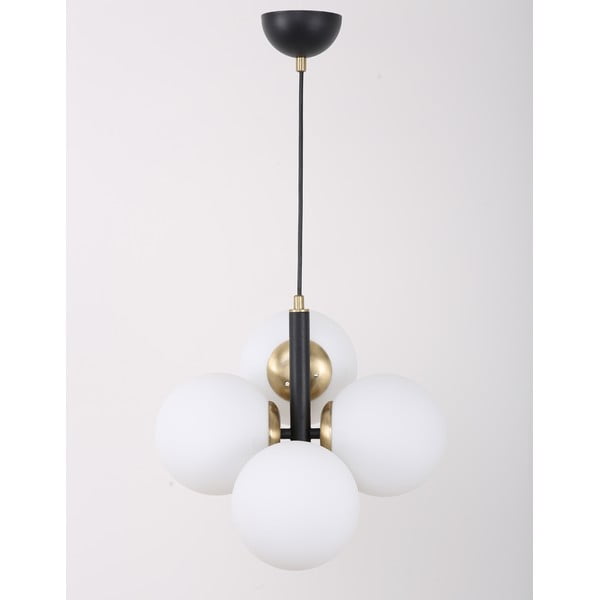 Bela/črna viseča svetilka s steklenim senčnikom ø 15 cm Forte – Squid Lighting-image-2