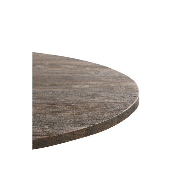 Črna/temno rjava okrogla jedilna miza z mizno ploščo iz akacije ø 120 cm Turi – Light & Living-image-4