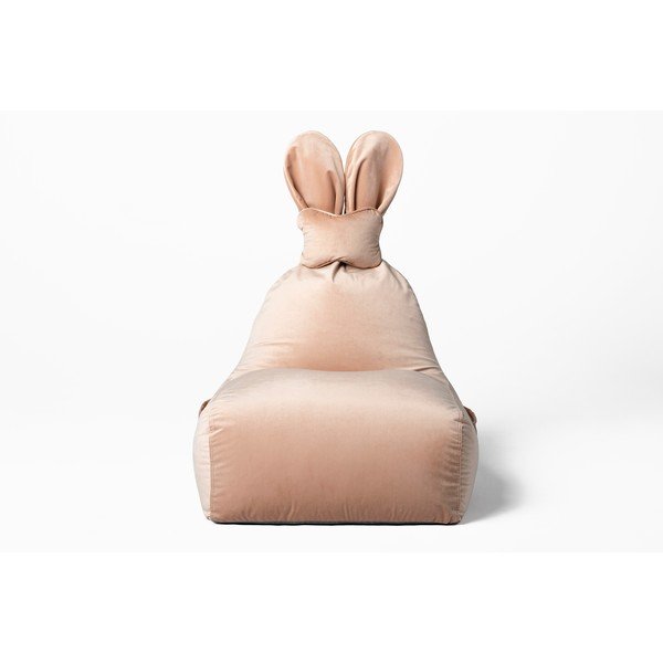 Svetlo rožnata otroška vreča za sedenje Funny Bunny – The Brooklyn Kids-image-2