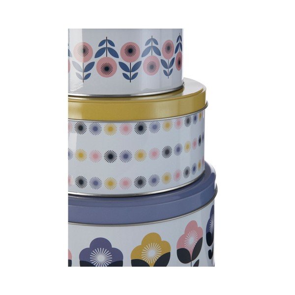Dekorativne kovinske škatle za shranjevanje s pokrovom v kompletu 3 ks Joni – Premier Housewares-image-3