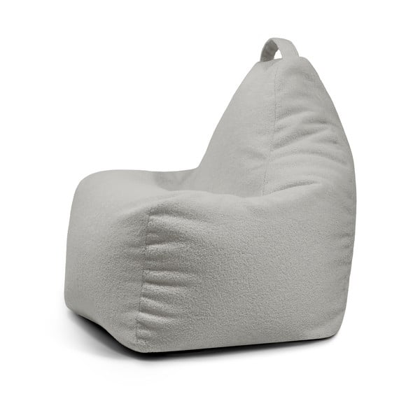 Svetlo siva vreča za sedenje iz tkanine bouclé Play Amuse – SLOWDOWN