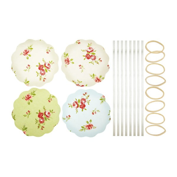 Komplet 8 dekoracij iz blaga za kuhinjo Craft Cvetlični kozarci