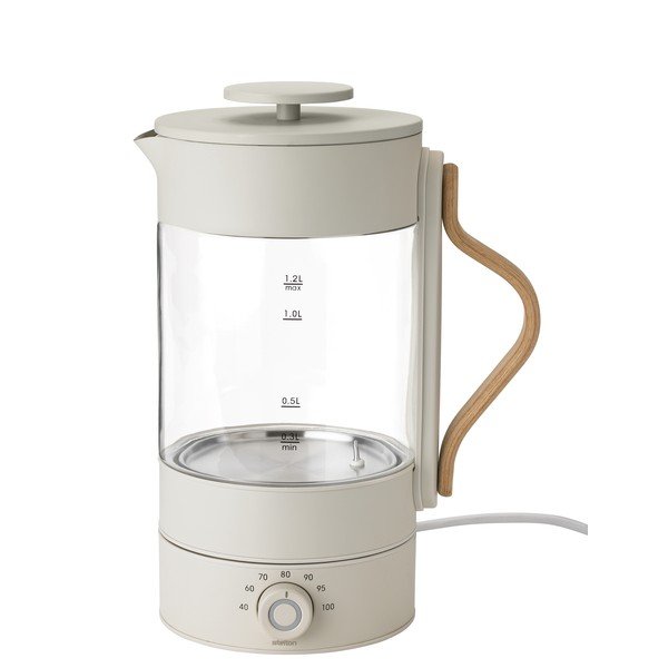 Bež steklen grelnik vode 1,2 l Emma – Stelton