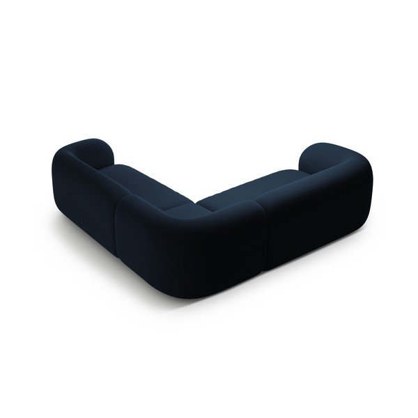 Modra žametna kotna sedežna garnitura Kate – Micadoni -image-2