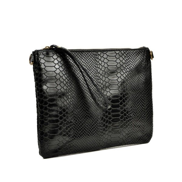 Črna usnjena torbica Luisa Vannini Dahlia Black-image-1