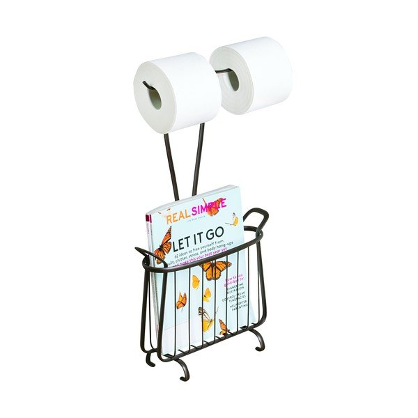 Kovinsko držalo za toaletni papir v bronasti barvi iDesign Axis, višina 61 cm-image-3
