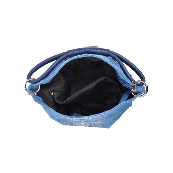 Modra usnjena torbica Luisa Vannini Zunna-image-3