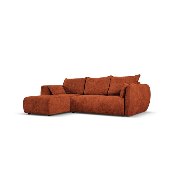 Oranžna kotna sedežna garnitura (levi kot) Matera – Cosmopolitan Design-image-3