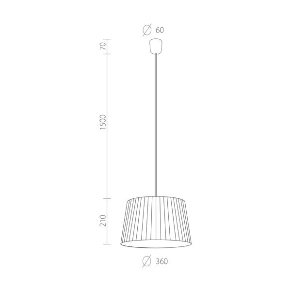 Light Kami S, bel/rdeč kabel-image-1