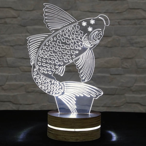 3D namizna svetilka Big Fish