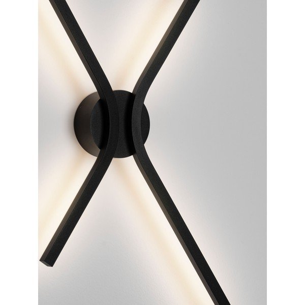 Mat črna aluminijasta LED zatemnitvena stenska svetilka Akro – Nova Luce-image-2