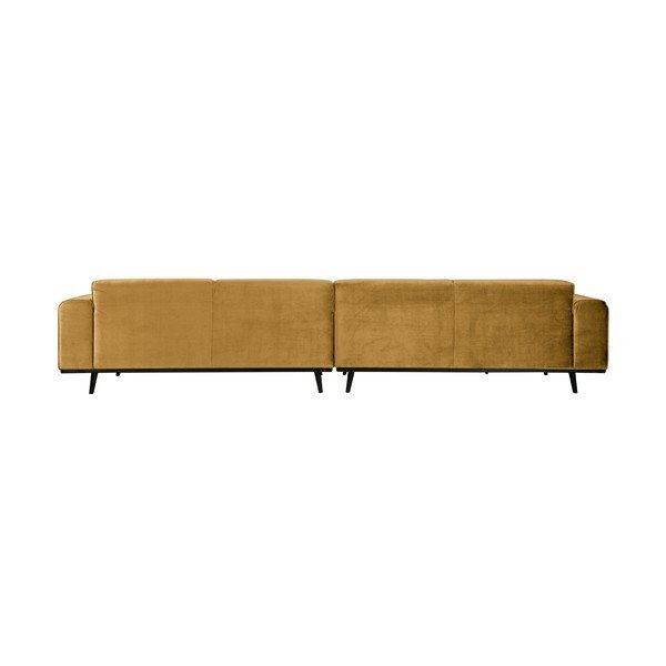 Medeno rumena žametna zofa BePureHome Statement, 372 cm-image-2