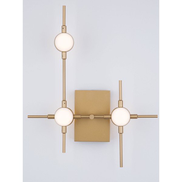 Kovinska LED stenska svetilka v zlati barvi Atomo – Nova Luce-image-2