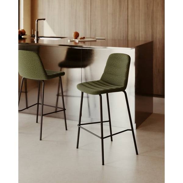 Temno zeleni barski stoli v kompletu 2 ks 92,5 cm Zunilda – Kave Home-image-1