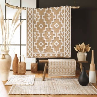 Bež preproga iz mešanice jute 120x170 cm Medine – douceur d'intérieur