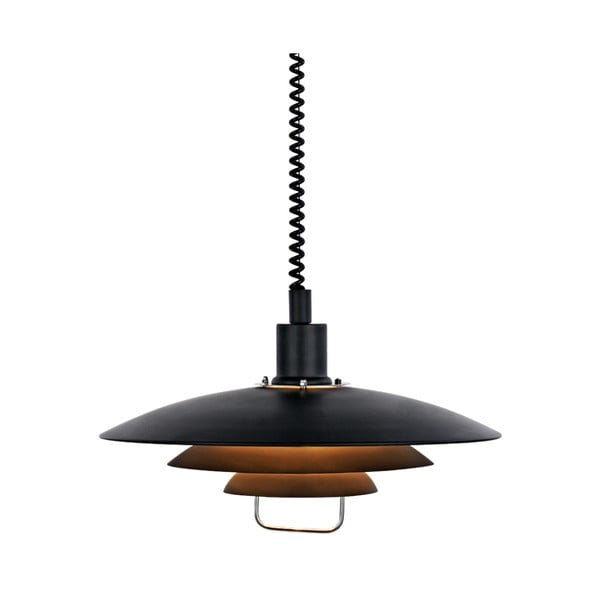 Črna viseča svetilka Markslöjd Kikrenes, ø 48 cm