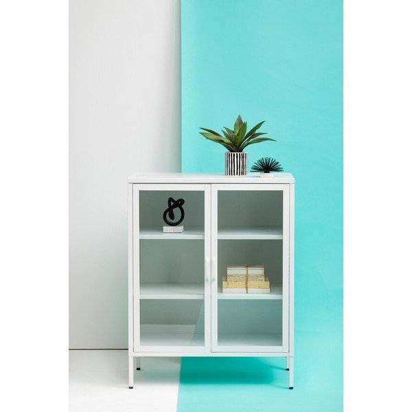 Bela jeklena vitrina 80x102x40 cm Acier – Premier Housewares-image-1