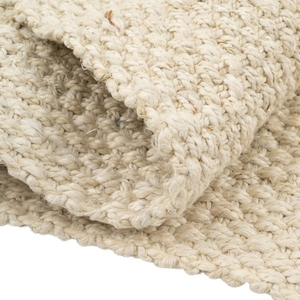 Kremno bel tekač iz jute 70x170 cm Altea – Ixia-image-3