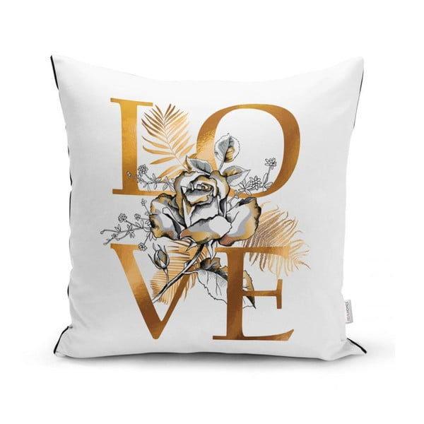 Prevleka za vzglavnik Minimalist Cushion Covers Golden Love Sign, 45 x 45 cm