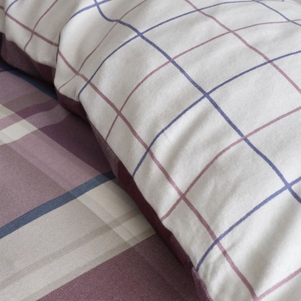Vijolična posteljnina 135x200 cm Check - Catherine Lansfield-image-3