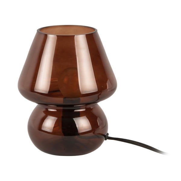 Temno rjava steklena namizna svetilka Leitmotiv Glass, višina 18 cm-image-2