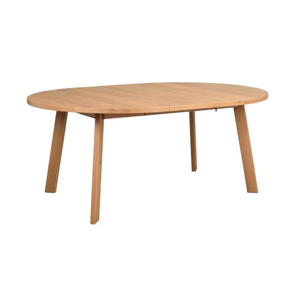 Okrogla raztegljiva jedilna miza v hrastovem dekorju ø 130 cm Glenside – Rowico-image-2