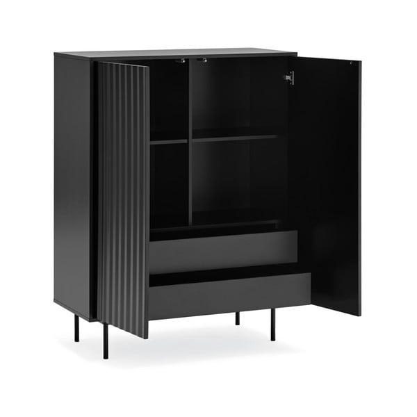 Črna visoka komoda 97x130 cm Sierra - Teulat-image-4