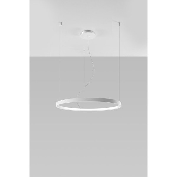 Bela viseča svetilka Sollux Ganica, ø 80 cm-image-1