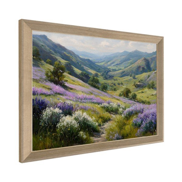 Tiskana slika z okvirjem 75x56 cm Violet Hills – Styler-image-3