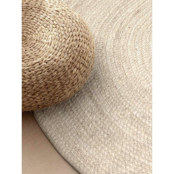 Kremno bela obojestranska/ročno tkana preproga iz jute 160x230 cm Braided – Hanse Home-image-3