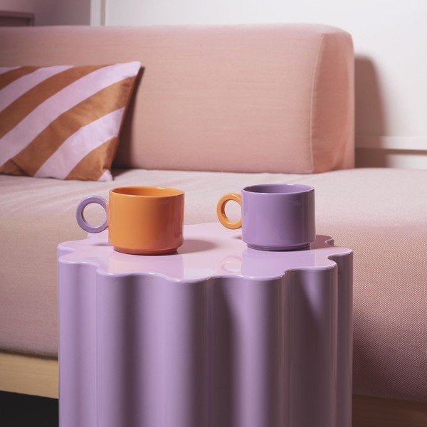 Oranžna skodelica iz kamenine 280 ml Lou – ONA-image-1