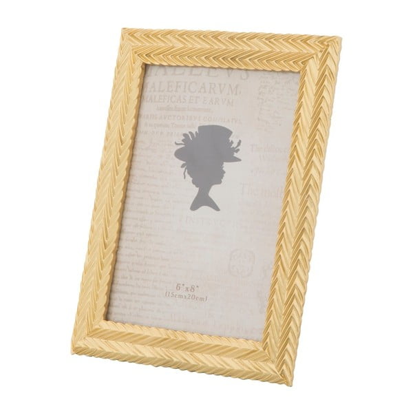 Rumeni okvir za fotografije v okvirju iz smole Mauro Ferretti Stick Glam, 15 x 20 cm
