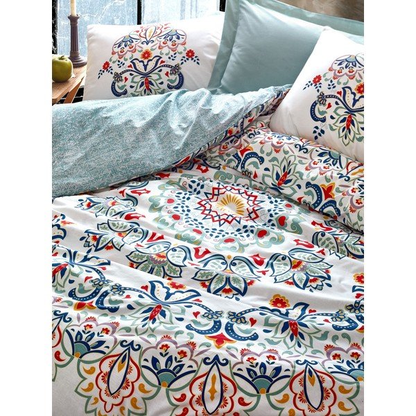 Bombažna posteljnina z rjuho Bombažna škatla Sezan, 200 x 220 cm-image-1