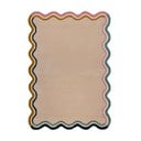 Kremno bela ročno tkana volnena preproga 200x290 cm Leo Scallop – Flair Rugs