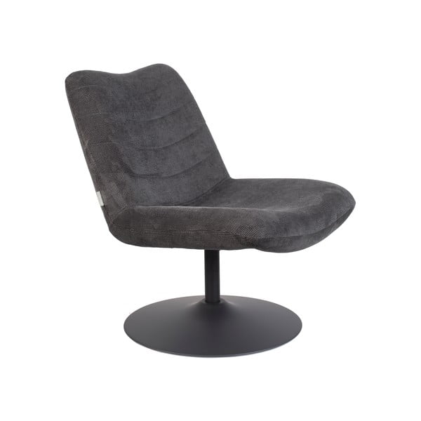 Temno siv žameten fotelj Bubba – Zuiver