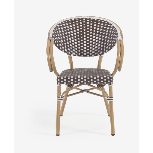 Rjav kovinski/plastičen vrtni stol Marilyn – Kave Home-image-4