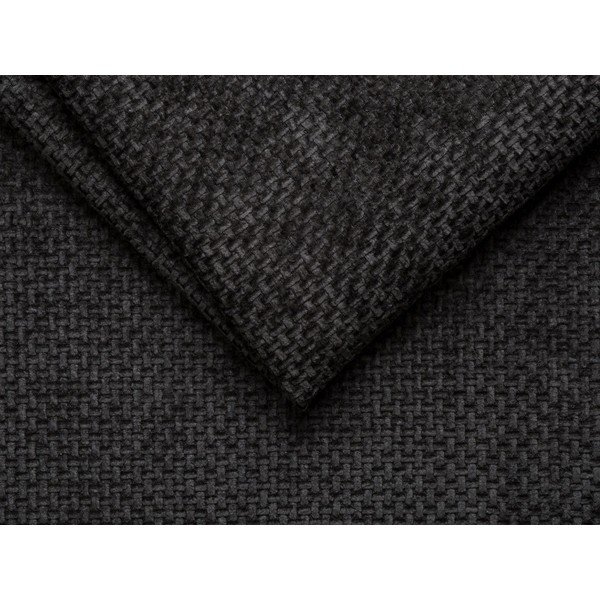 Črna oblazinjena zakonska postelja brez vzglavja 160x200 cm Whale – Micadoni -image-3