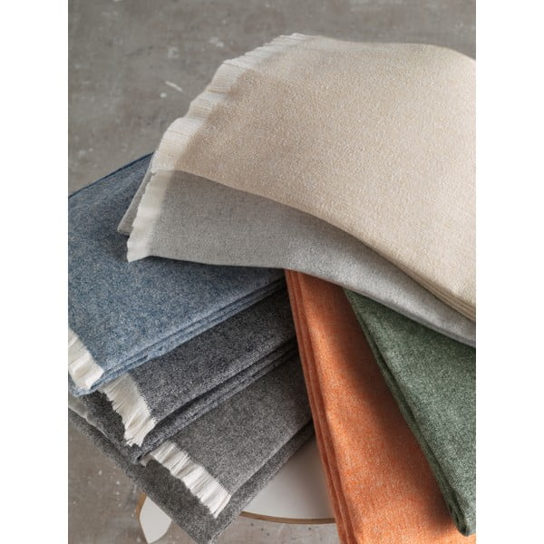 Modra pletenina z bombažem Euromant Linen, 140 x 160 cm-image-1