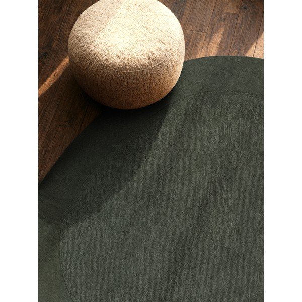Temno zelena ročno tkana okrogla preproga iz mešanice volne ø 160 cm Kari Organic – Villeroy&Boch-image-2