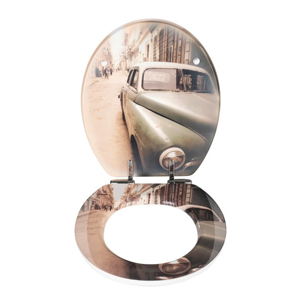 Deska za WC školjko z enostavnim zapiranjem Wenko Old Time Car, 44,5 x 38 cm-image-1