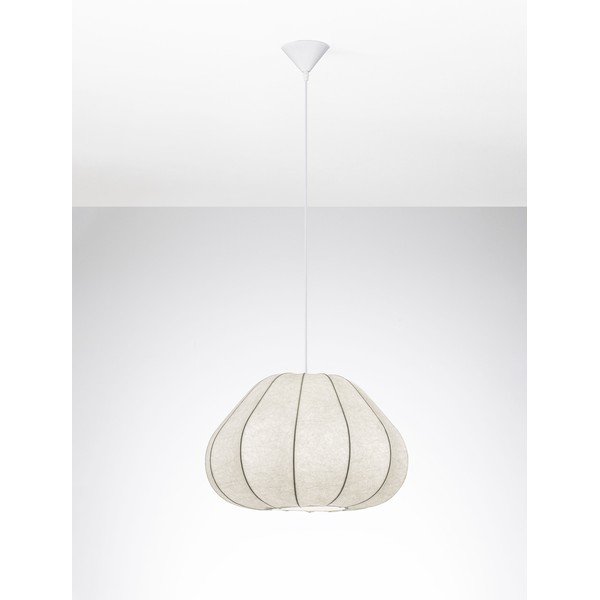 Mat bela tekstilna viseča svetilka ø 50 cm Bora – Nova Luce-image-4