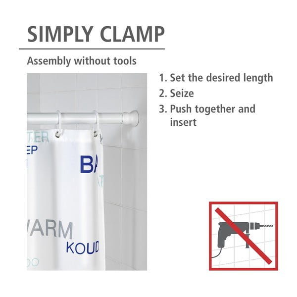 Bela palica za tuš zaveso 110 - 185 cm – Wenko-image-4