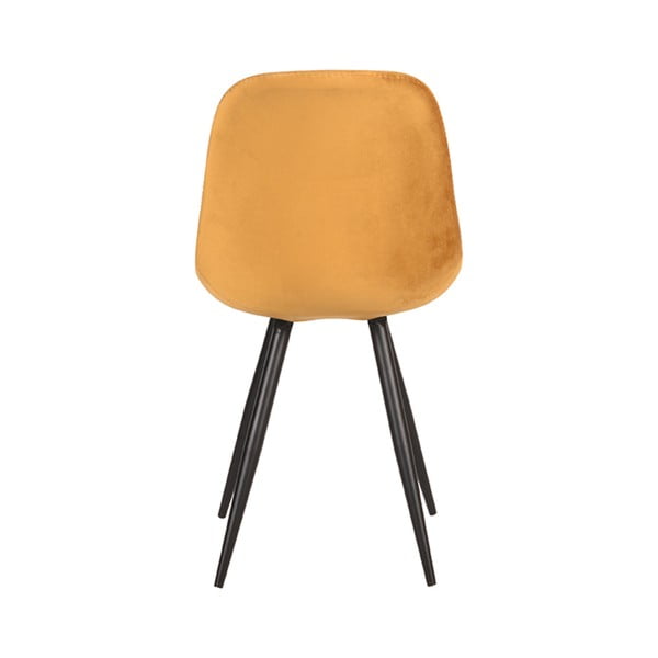 Gorčično rumeni žametni jedilni stoli v kompletu 2 ks Capri  – LABEL51-image-2