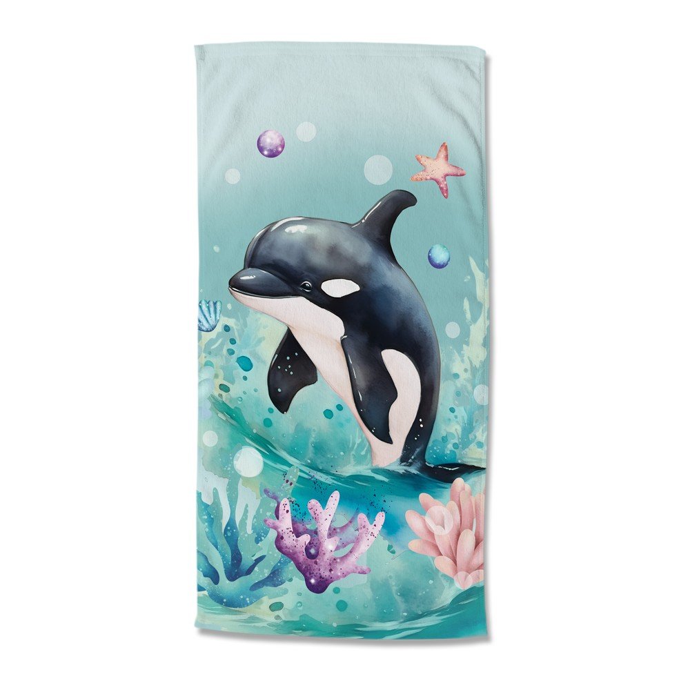 Modra otroška žametna brisača za na plažo 75x150 cm Splash