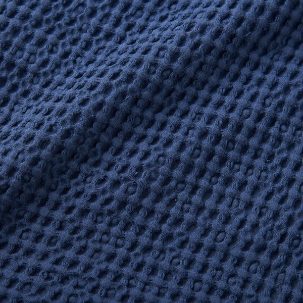 Temno modra bombažna odeja 150x200 cm Jaipur Chunky Waffle – Pineapple Elephant-image-3