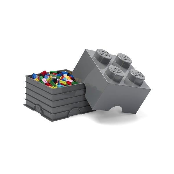 Otroška temno siva škatla za shranjevanje LEGO® Square-image-3