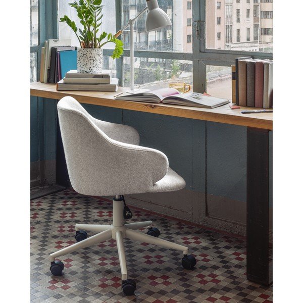 Svetlo sivi pisarniški stoli Kave Home Einara-image-1