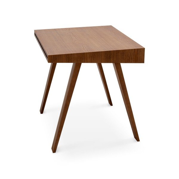 Rjava pisalna miza z nogami iz jesenovega lesa EMKO 4.9, 140 x 70 cm-image-4